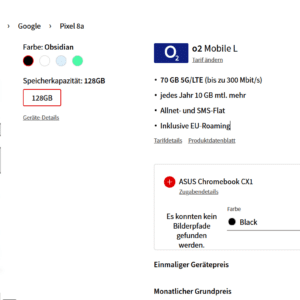 Mediamarkt: Verschiedene Tarife inkl. Google Pixel 8 / 8a / 8 Pro + Gratis Chromebook / Pad
