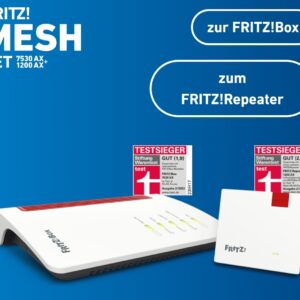 AVM FRITZ! Mesh Set WiFi 6 Router 7530 AX + Repeater 1200 AX