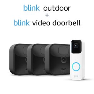 Blink Bundle 3x Outdoorkamera, Sync Modul 2 und Türklingel ✔️für 107,49€ statt 265,00€ ✔️über 50% Ersparnis