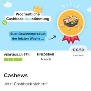 0,50€ Cashback auf Cashewkerne bei Marktguru