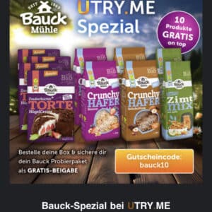 10 Bauck Produkte Kuchen Frühstückscerealien gratis Zugabe bei utryme