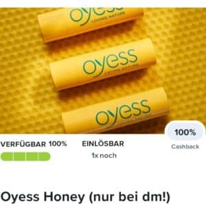 Oyess Honey gratis durch Marktguru - Kauf nur bei Dm