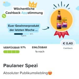 0,40€ Cashback auf Paulaner Spezi bei Marktguru &amp; Edeka App (evtl. regional)