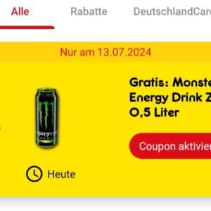 gratis Monster Energy Drink Zero bei Netto MD