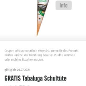 gratis Tabaluga Schultüte bei Edeka Minden-Hannover