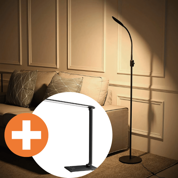 🔥 AUKEY dimmbare LED Stehlampe mit 1,80m Höhe + LED Tischlampe GRATIS