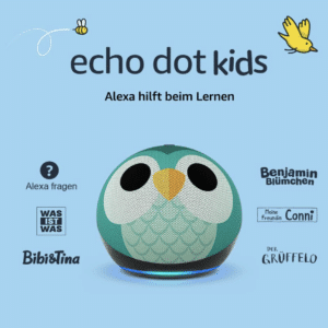 Amazon Echo Dot (5. Generation, 2022) Kids Eulen-Design - Smarter WLAN- und Bluetooth-Lautsprecher mit Alexa