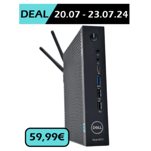 Dell Wyse 5070 Mini PC - Intel J5005 passiv 2x RAM aufrüstbar WLAN+BT 3xDP - Futro-Alternative Jellyfin / Plex / Proxmox-Server refurbished