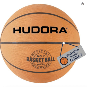 HUDORA Basketball Größe 7 - Indoor &amp; Outdoor - 24cm Durchmesser