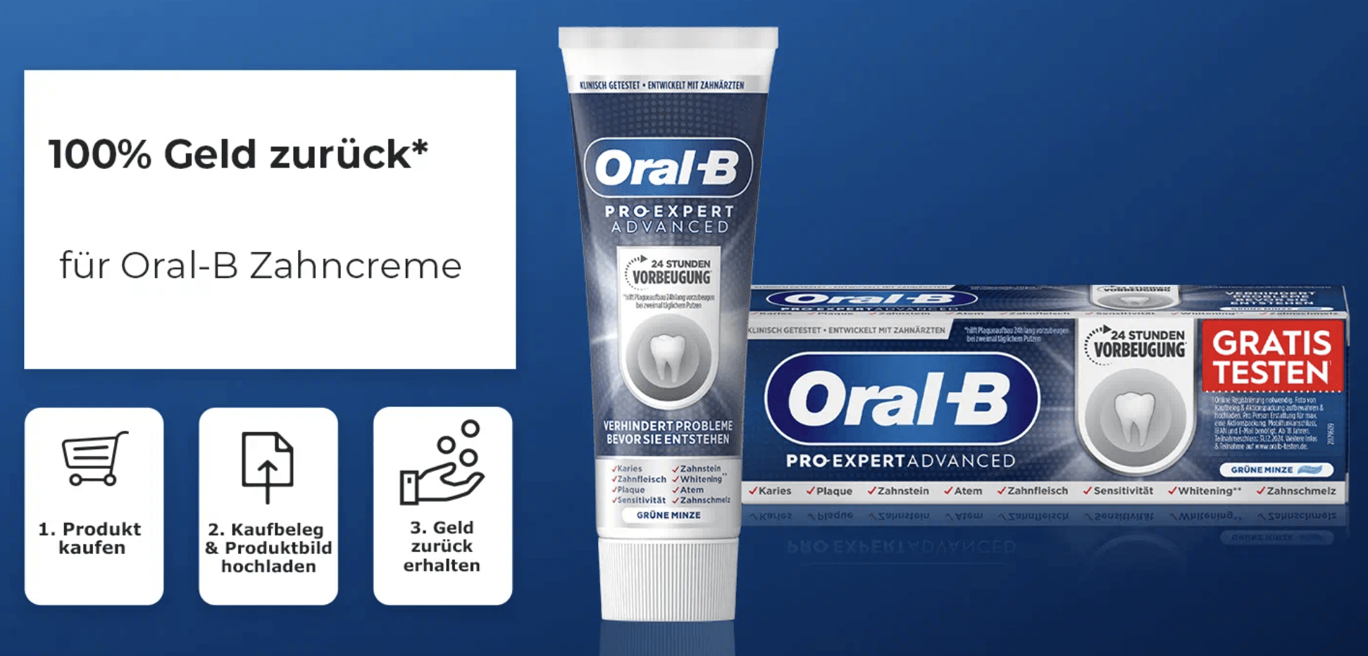 Oral-B Pro Expert Advanced Zahncreme gratis testen