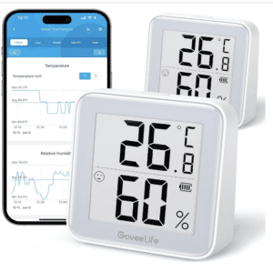 48% Ersparnis 🔥 2x GoveeLife Bluetooth Thermometer Hygrometer H5105