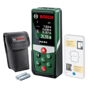 Bosch Laserentfernungsmesser PLR 30 C mit Bluetooth-Konnektivität für 51,99€ (statt 65€)