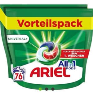 Ariel All-in-1 PODS Flüssigwaschmittel-Kapseln 76 WL für 16,24€( statt 22,95€)