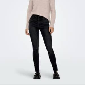 ONLY Female Skinny Jeans Skinny Fit Hohe Taille in schwarz für 13,10€ (statt 19,90€)