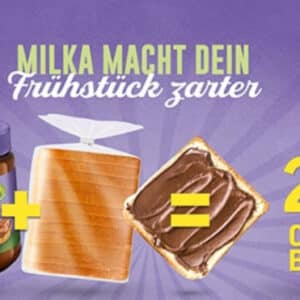 Milka Haselnuss Creme + Toastbrot nach Wahl: zwei Euro Cashback