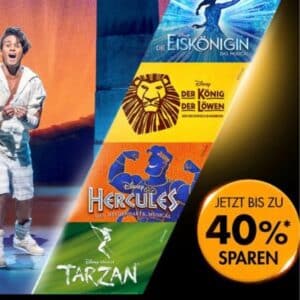 König der Löwen, Tanz der Vampire und mehr - Bis zu 40% Rabatt auf Musicaltickets