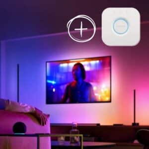 💡 Philips Hue Gradient Signe Tischleuchte Schwarz + Hue Bridge für 139€ (statt 211€)