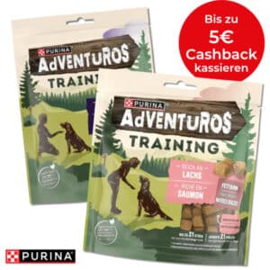 Gratis testen: Purina AdVENTuROS Training für Hunde mit 5€ Cashback - nur noch kurze Zeit! 🚀