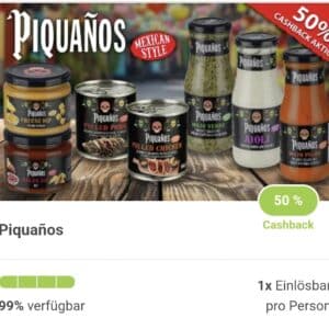 50 % Cashback auf Piquaños Produkte bei Marktguru