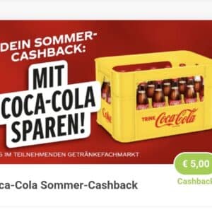 5 € Coca-Cola Sommer-Cashback bei Marktguru