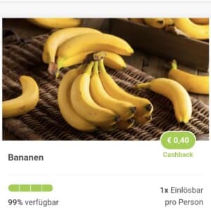 40 Cent Cashback auf Bananen bei Marktguru