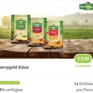 60 Cent Cashback auf Kerrygold Käse bei Marktguru