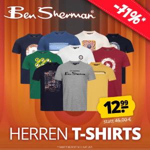 Ben Sherman Herren T-Shirts ab 12,99€ im SportSpar-Sale