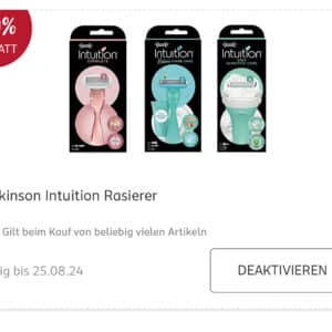 ROSSMANN WILKINSON Intuition DAMEN Rasierer 50%