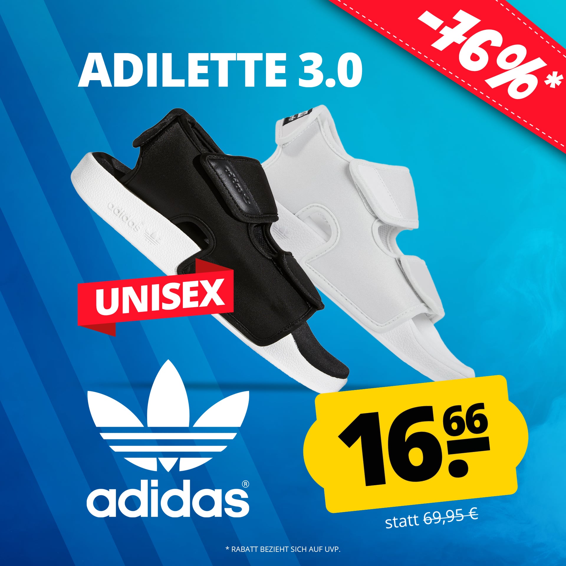 adidas Originals adilette 3.0 Unisex Sandalen für 20,61€