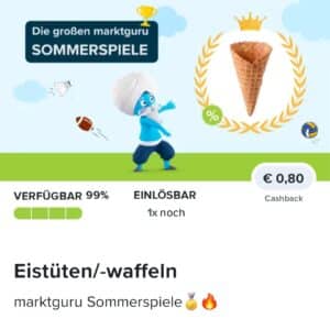 0,80€ Cashback auf Eistüten oder Eiswaffeln bei Marktguru