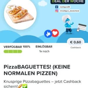 0,60€ Cashback auf Pizzabaguettes bei Marktguru &amp; Angebot Kaufland