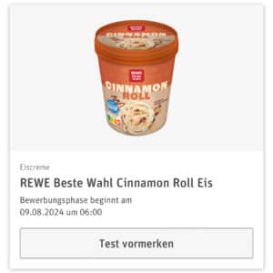 REWE Produkttest - REWE Beste Wahl Cinnamon Roll Eis