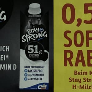 0,50€ Rabatt auf Stay Strong Protein H-Milch 0,9% 1 L