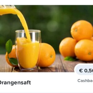 50 Cent für Orangensaft zurück (Marktguru)