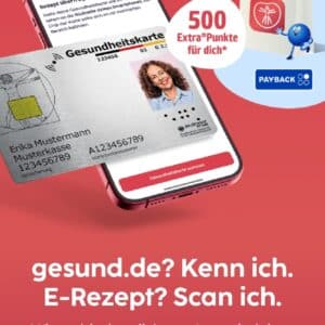 500 Payback Punkte geschenkt- beim hinterlegen der Gesundheitskarte und Bestellung ab 20 Euro