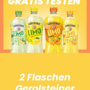 ⏰Kontingent endet demnächst | 2 Flaschen Gerolsteiner Limo gratis testen über scondoo Partnerangebot 🤩