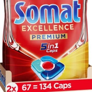 Somat Excellence 5in1 Caps (134 Stück) für 21,33€