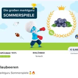 0,40€ Cashback auf Blaubeeren bei Marktguru