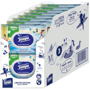 🧻 Tempo Feuchtes Toilettenpapier Vorteilspack (16 x 42 Feuchttücher)