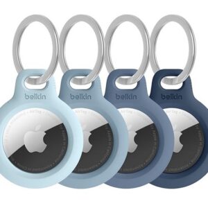 (4er-Pack) Belkin AirTag Secure Holder mit Schlüsselanhänger | (Blauer Farbverlauf) 18,73€ (statt 30€)