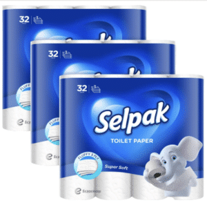 27% Rabatt 🧻 Selpak Toilettenpapier 3-lagig | 96 Rollen (3x32 Rollen)