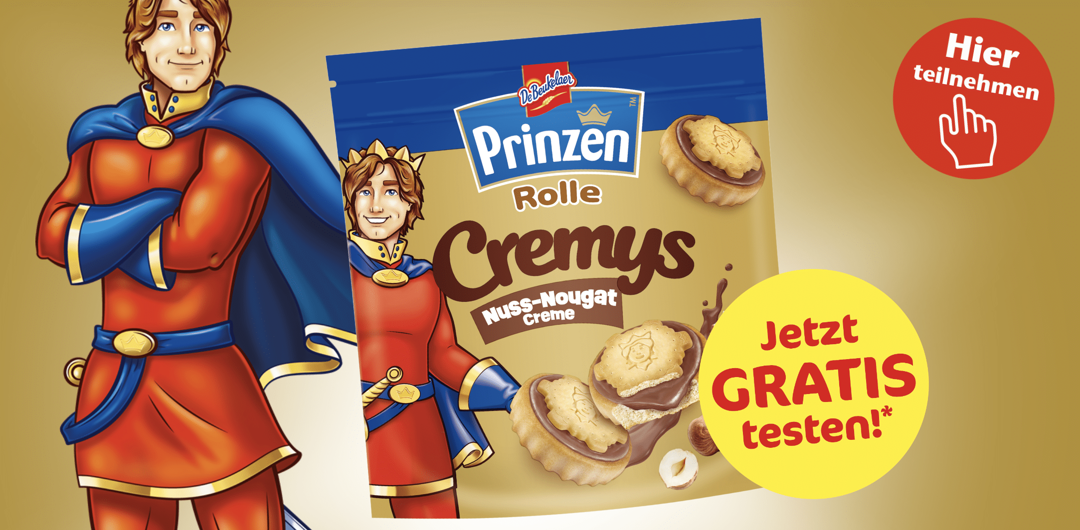 Prinzen Rolle Cremys Nuss-Nougat gratis testen 