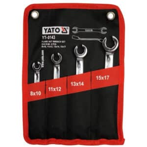 Yato Ringmaulschlüssel Set 4tlg. halboffen, 8-17mm Maul-Ring-Schlüssel inkl. Tasche für 11,24€ (statt 14,24€)