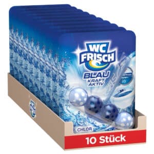 WC FRISCH Kraft Aktiv Blauspüler Chlor 10er Pack für 9,52€ (statt 19,50€)