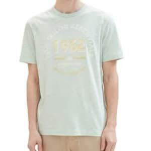 TOM TAILOR Herren Basic T-Shirt mit Logo-Print in Farbe Mint für 8,99€ (statt 12,94€)