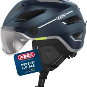 ABUS Stadthelm Pedelec 2.0 ACE - Fahrradhelm mit Rücklicht, Visier, Regenhaube, Ohrenschutz Unisex für 116,09€ (statt 179,13€)