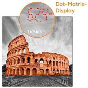 Beurer GS 215 Glaswaage Rome, digitale Personenwaage bis 180kg für 10€ (statt 23,12€)