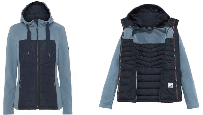 KangaROOS Damen Fleece-Steppjacke mit Kapuze