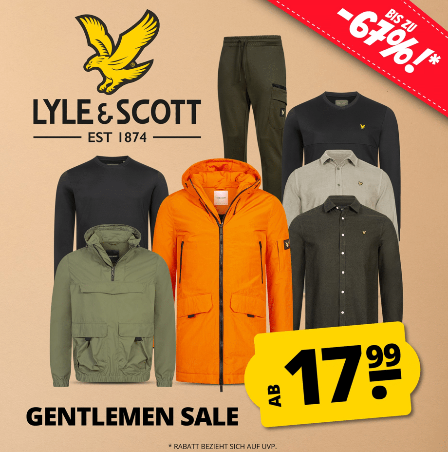 Thumbnail Lyle &amp; Scott Sale: viele reduzierte Artikel bereits ab 14,99€