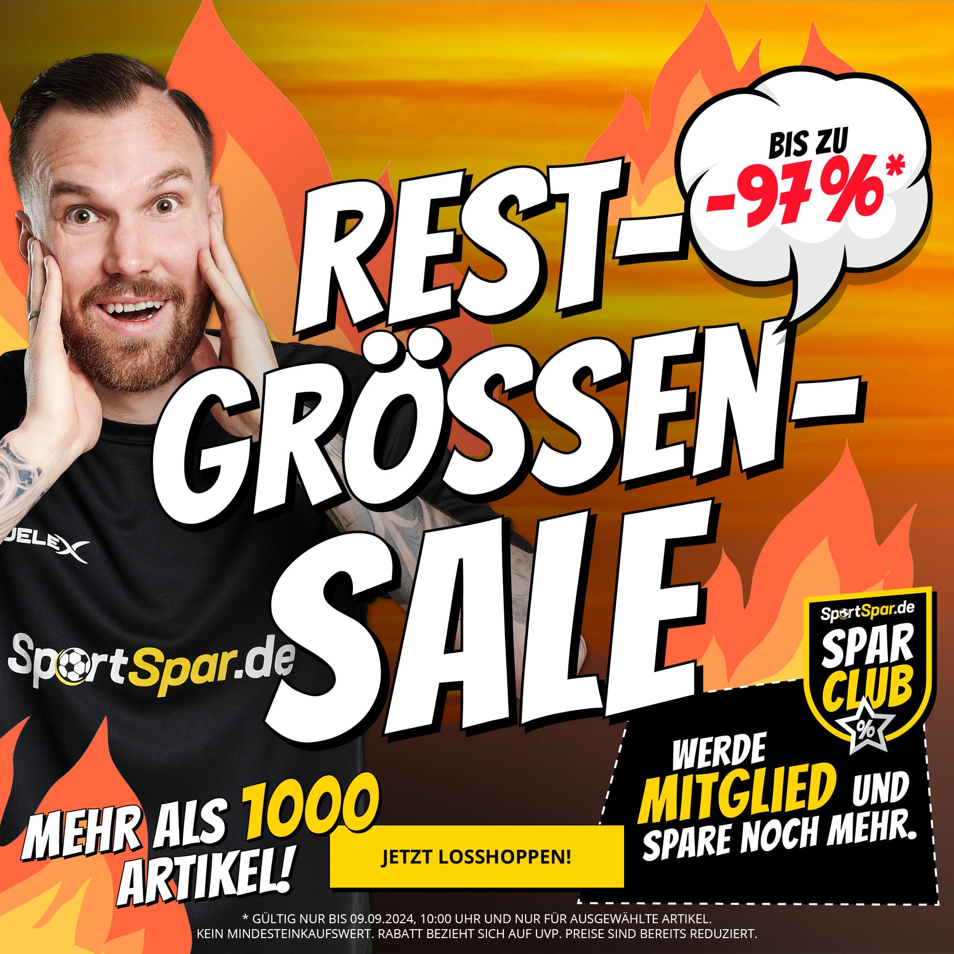 🔥 Riesiger SportSpar Restgrößen-Sale mit bis zu 97% Rabatt